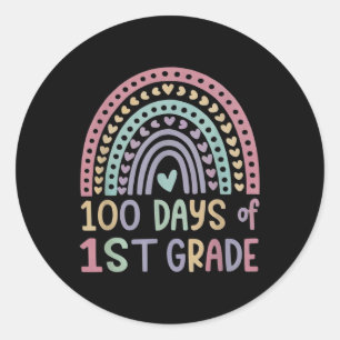 100. Schultag 1. Klasse 100 Tage klüger Runder Aufkleber