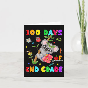 100. Schultag 2. Klasse Koala glücklich 100 Tage Karte