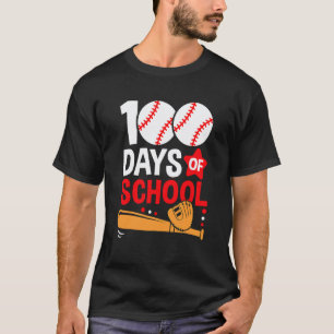 100. Schultag Baseball 100 Tage intelligenter Lehr T-Shirt