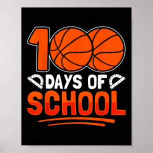 100. Schultag Basketball 100 Schultage Poster