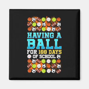 100. Schultag Bysketbyll Footbyll Fußball Bys Magnet