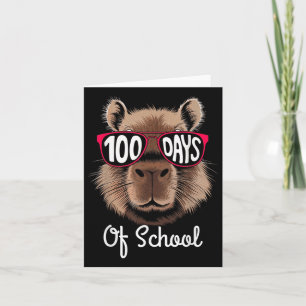 100. Schultag Cool Capybara 100 Tage klüger Karte