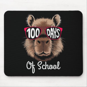 100. Schultag Cool Capybara 100 Tage klüger Mousepad