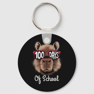100. Schultag Cool Capybara 100 Tage klüger Schlüsselanhänger