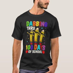 100. Schultag Dabbing Lehrer Kind 100 Tage S T-Shirt