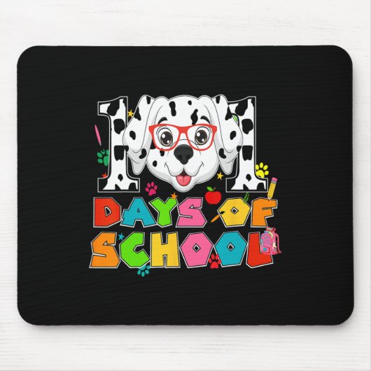 100. Schultag Dalmatiner 100 Tage Scho Mousepad (Vorne)