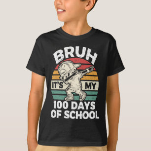 100. Schultag Dino Kinder glücklich 100 Tage Dinos T-Shirt