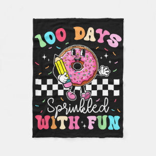 100. Schultag Donut 100 Tage verteilt mit Fleecedecke