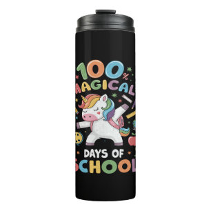 100. Schultag Einhorn 100 Magische Tage Lehre Thermosbecher