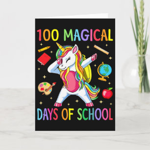 100. Schultag Einhorn 100 Magische Tage Lehren Karte