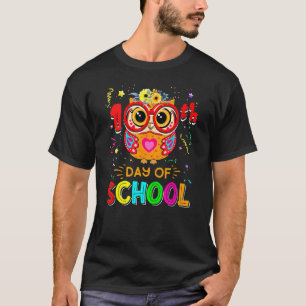 100. Schultag Eule 100 Tage Lehrer T-Shirt