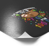 100. Schultag Faultier Design - 1. Klasse 100 T Fotodruck (Ecke)