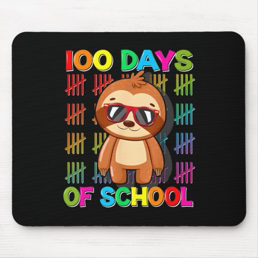 100. Schultag Frohsinn 100 Tage Smarter S Mousepad (Vorne)