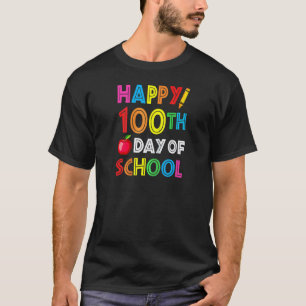 100. Schultag für Lehrer Happy 100 Days Ra T-Shirt