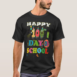 100. Schultag für Lehrer Kinder 100 Tage Ski T-Shirt