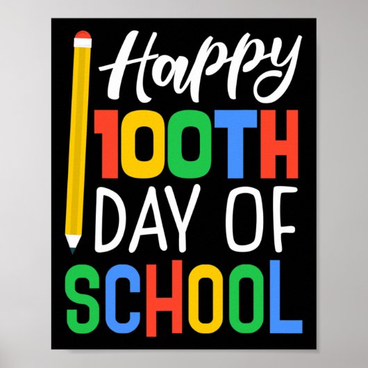 100. Schultag für Lehrer Kinder Poster (Vorne)