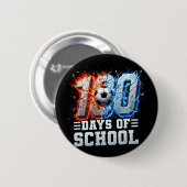 100. Schultag Fußball 100 Tage Schule Jungen Button (Vorne & Hinten)
