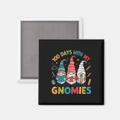 100. Schultag Gnome Lehrer Schüler 100 Da Magnet (Vorderseite/Rückseite)