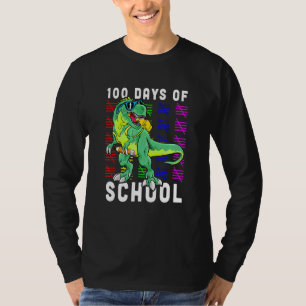 100. Schultag Grafen Dinosaurier Lehrer Kinder T-Shirt
