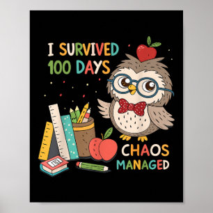100. Schultag - ich überlebte 100 Tage - Chaos Poster