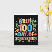 100. Schultag Karte (Gelbe Blume)