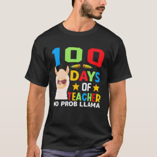 100. Schultag Kein Prob Llama 100 Tage intelligent T-Shirt
