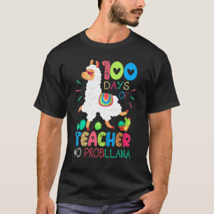 100. Schultag Kein Problem Lama 100 Tage Schlauer T-Shirt
