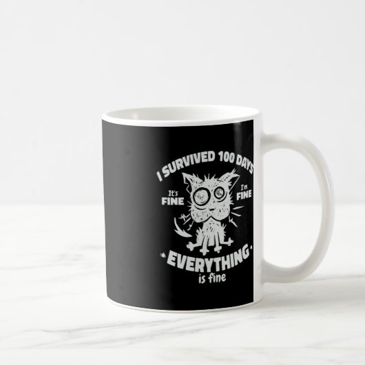 100. Schultag Kinder - ich überlebte 100 Kaffeetasse (Rechts)