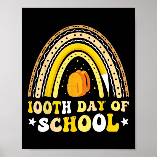 100. Schultag Kinder Lehrer 100 Tage Poster (Vorne)