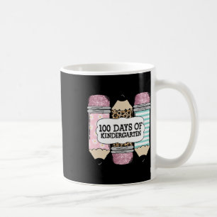 100. Schultag Kindergarten Leopard Bleistift Te Kaffeetasse