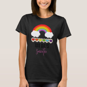 100. Schultag Lehrer 100 Tage intelligenter Regenb T-Shirt