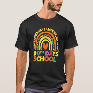 100. Schultag Lehrer 100 Tage intelligenter Regenb T-Shirt