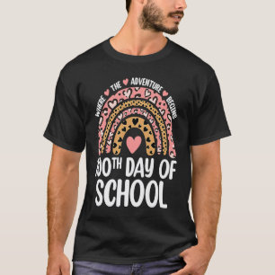 100. Schultag Lehrer 100 Tage Leopard Regen T-Shirt