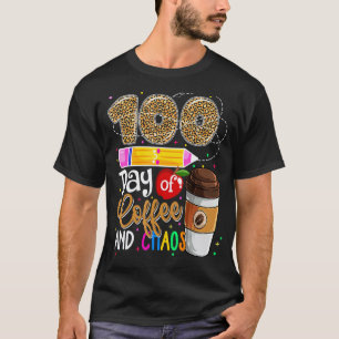 100. Schultag Lehrer Kind 100 Tage Kaffee T-Shirt