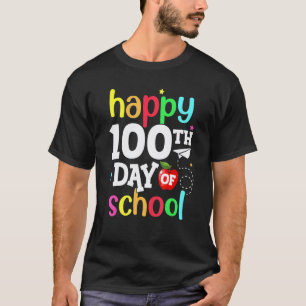 100. Schultag Lehrer Kinder Mädchen Jungen Glückli T-Shirt