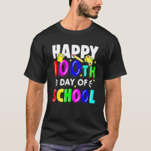100. Schultag Lustige Lehrer Kinder Glücklich 100 T-Shirt