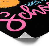 100. Schultag Mädchen Ich traf 100 Tage Schule Poster (Ecke)