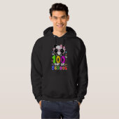 100. Schultag Panda Virtual Learning Teacher Hoodie (Vorne ganz)
