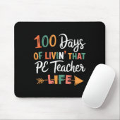 100. Schultag Pe Teacher Physische Bildung Mousepad (Mit Mouse)