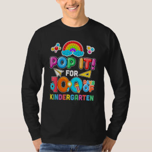 100. Schultag Pop It 100 Tage Kindergarten F T-Shirt