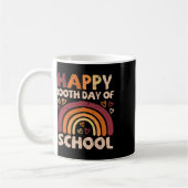 100. Schultag schwarzer Regenbogen 100 Tage Lehrer Kaffeetasse (Links)