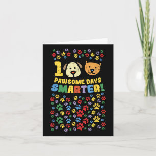 100. Schultag Shirt 100 Pawsome Smarter Dog Karte