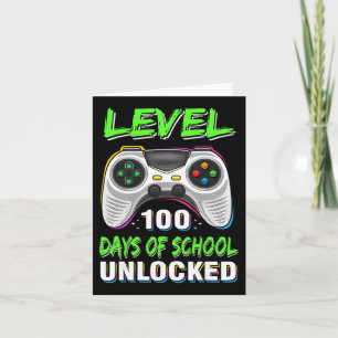100. Schultag Shirt Kinder Videospiele Junge Gif Karte