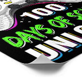 100. Schultag Shirt Kinder Videospiele Junge Gif Poster (Ecke)