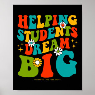 100. Schultag Shirts helfen den Schülern zu träume Poster