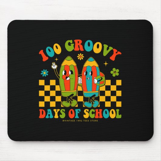 100. Schultag Shirts Lehrer Schüler Groov Mousepad (Vorne)
