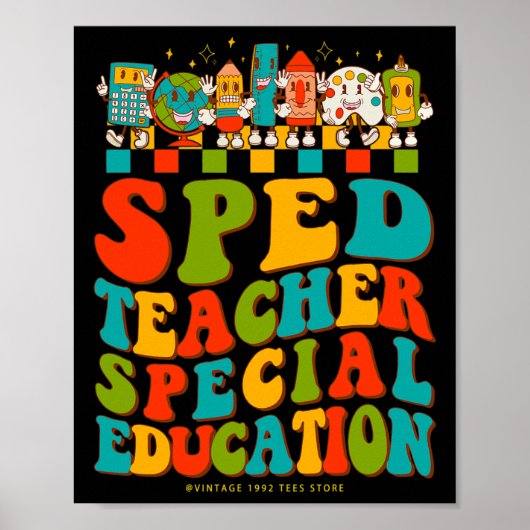 100. Schultag Sonderpädagoge Bildung Poster (Vorne)