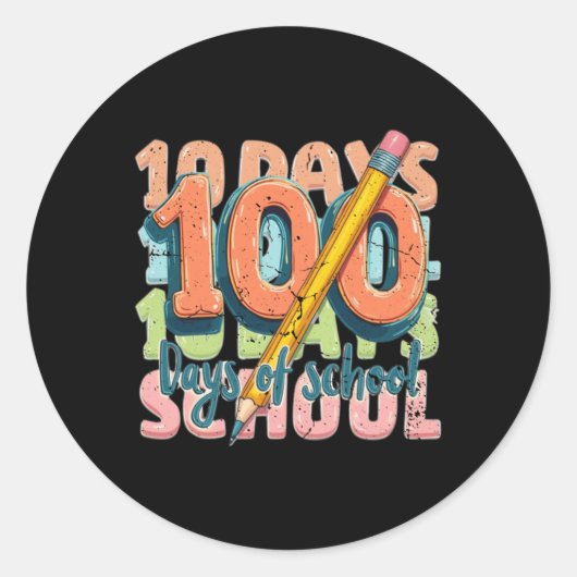 100. Schultag Sonnenkostüm für Kinder Mädchen B Runder Aufkleber (Vorderseite)
