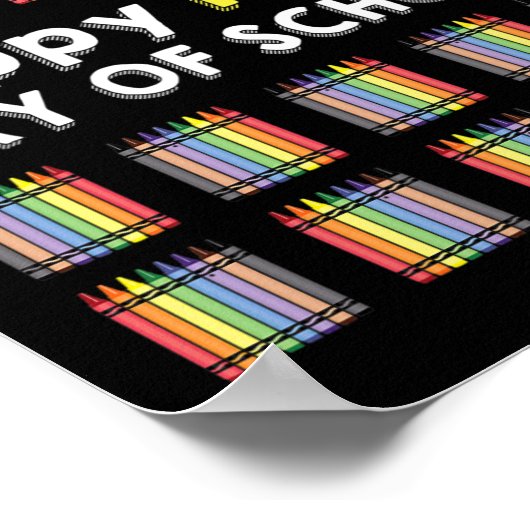 100. Schultag Spaß 100 Tage Poster (Ecke)