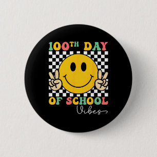 100. Schultag Stimmung Lehrer Kinder 100 Tage Button